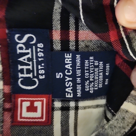 Boys sz 5 Chaps button down - Picture 3 of 3